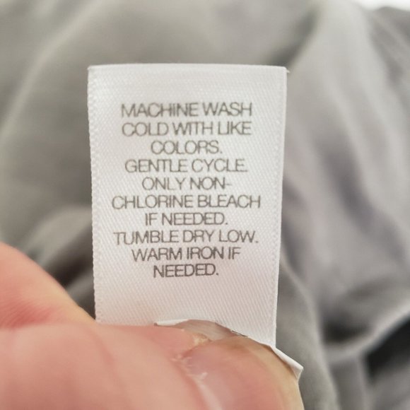 J Jill Womens Love Linen Pull On Pants Size M Gray High Rise Straight Leg Pocket - Picture 10 of 10